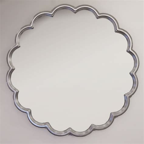 silver scalloped mirror